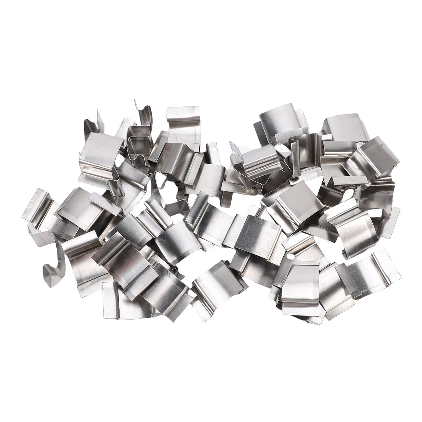 50 Pcs Greenhouse Glass Clip Climbing Plant Clamp Stainless Steel Glazing Sprung G Clip for Garden