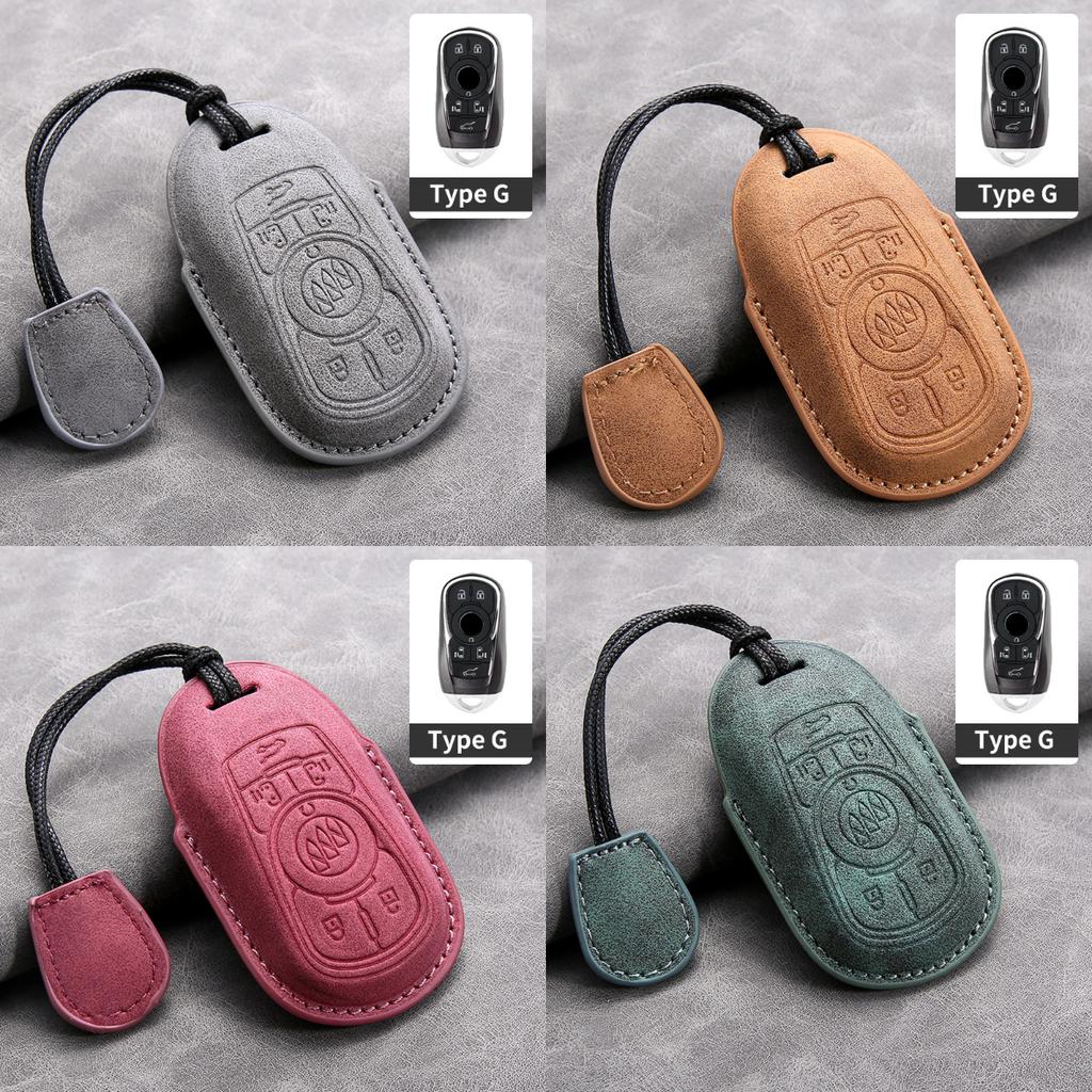 Leather Car Remote Key Case Cover Shell for Buick Verano Envision Avenir Lacrosse Regal Encore Excelle Enclave Anthem Cascada