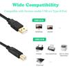 XBOHJOE USB 2.0 Printer Cable A Male To B Male Gold Plated Connector Printer & Scanner Cable Comp...