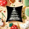 Merry Christmas Printed Pillow Case Plush Fabric Soft Double-Sided Printed Sofa Warm Winter Home Gift Cushion Cover