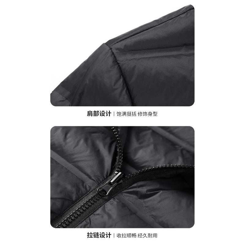 Men's stand-up collar light down jacket winter new jacket liner warm casual solid color simple youth jacket