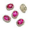 10pcs/lot 18*14MM 4-hole Sewing Rhinestone Flatback Oval Buttons for Clothing Wedding Sewing Diy Jewelry Making Accessories