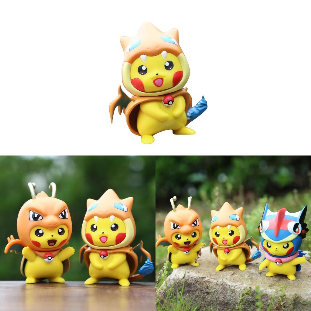 Pikachu Pvc Pokmon  Action Figure Model Decoration For Cake Accessories Car