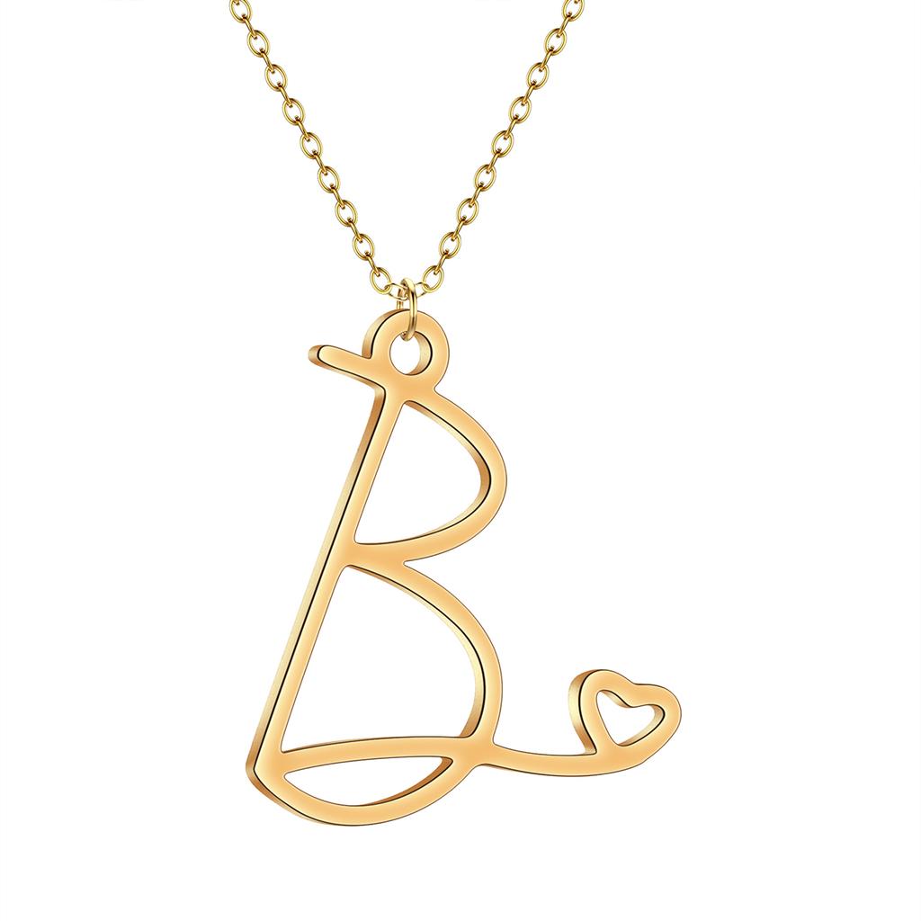 Kinitial Dainty Initial Letter Necklaces For Women Minimalist Stainless Steel Initial Necklace Femme Wedding Jewelry Gift