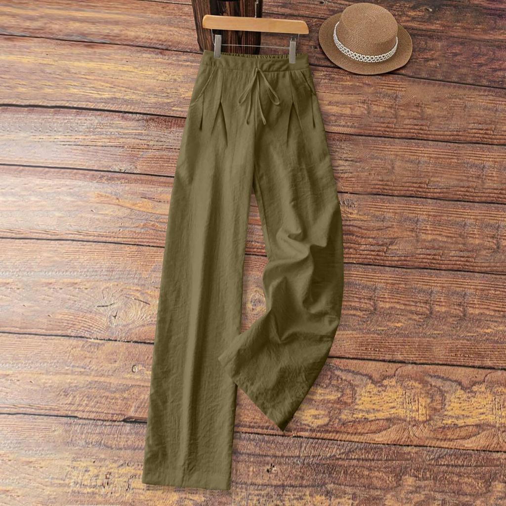 Damen Casual Loose Hosen Gerade Weitbeinige Hosen Freizeithosen