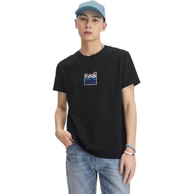 SS24 Standard Fit Letter Logo Printed Crew Neck Short Sve T-Shirt Men Tops Black LMT0081444LE00FK11000
