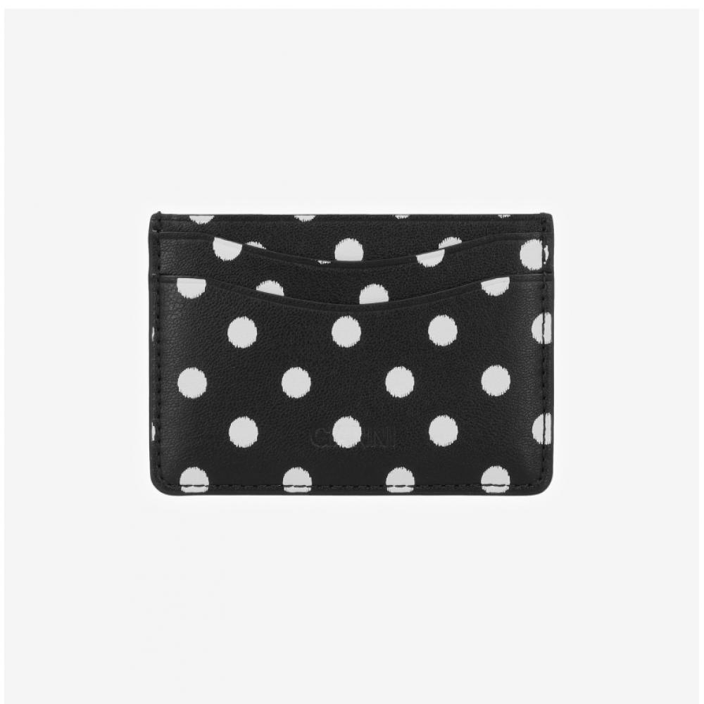 Ganni Dot Print Logo Bow Card Wallet 099 B3010086