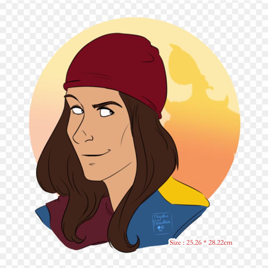Cartoon Descendants Of The Sun Iron On Heat Transfer Printing Vinyl Patches Sticker for Clothes DIY Appliques Washable Patches