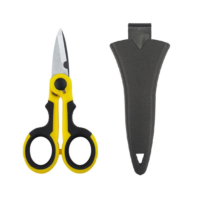 Yangjiang Multifunctional High-Power Fishing Scissors for PE Lines, Sea, Rock, Boat Fishing, Tackle