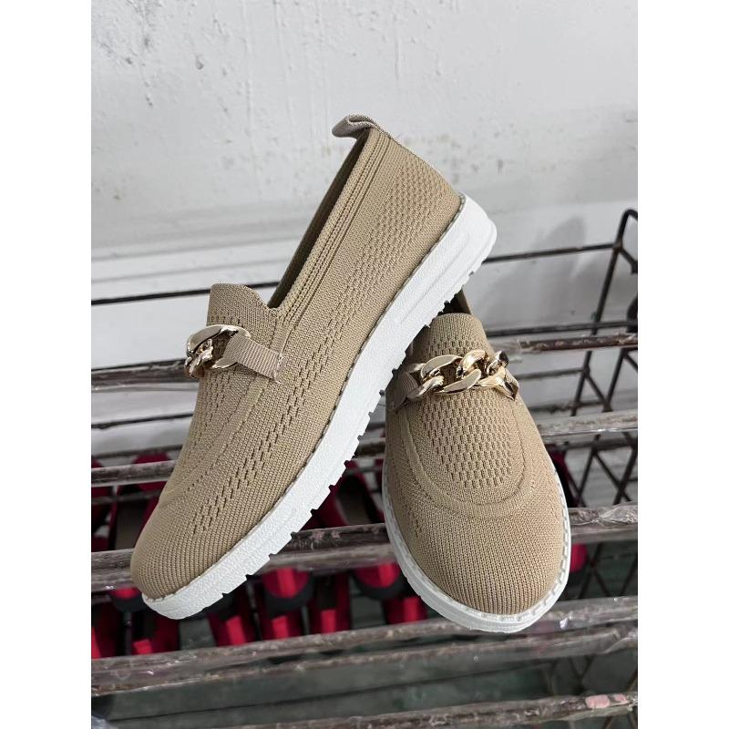 Dicksohlige, fliegengewebte, weichsohlige Einzel-Schuhe für Damen, einteilige, gestrickte, atmungsaktive Damen-Board-Schuhe