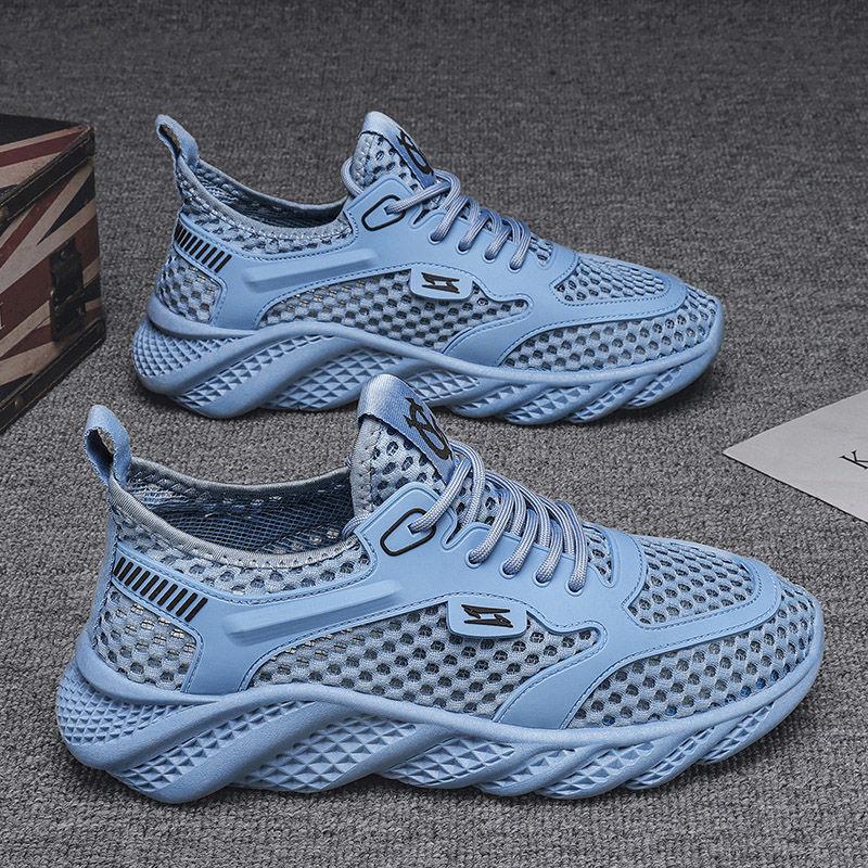 Mesh Shoes Men's New Winter Breathable Hollow Thin Mesh Men's Shoes Mesh Casual Sports Running Air-conditioned Shoes