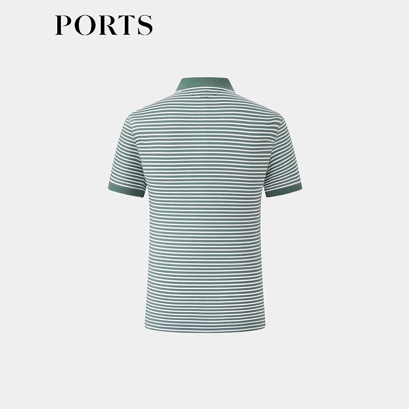 PORTS Men's Striped Polo T-Shirt