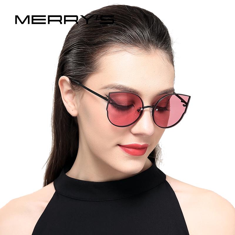 

Женские солнцезащитные очки «кошачий глаз» MERRY S DESING чёрный