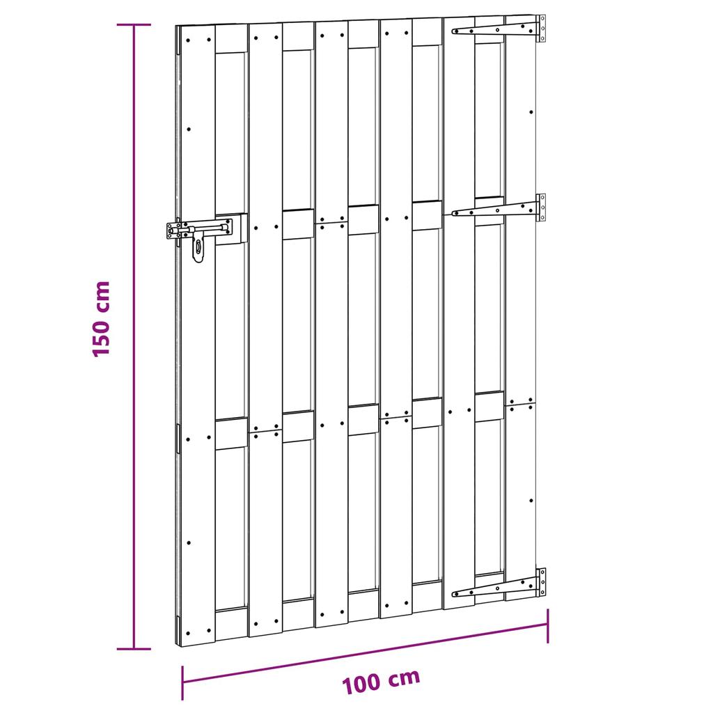 Garden Gate 100 X 150 Cm WPC and Aluminum Brown
