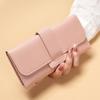 Korean Style Women's Tri-Fold Leather Wallet with Coin Pocket - Fresh, Multifunctional Fashion Accessory.