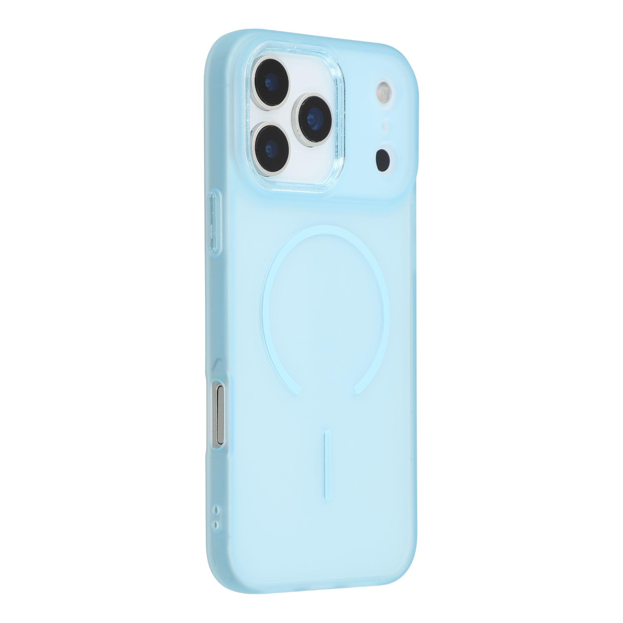 

For iPhone 17 Pro Max Phone Case Compatible with MagSafe TPU + PC Matte Back Cover with Glitter Lens Frame