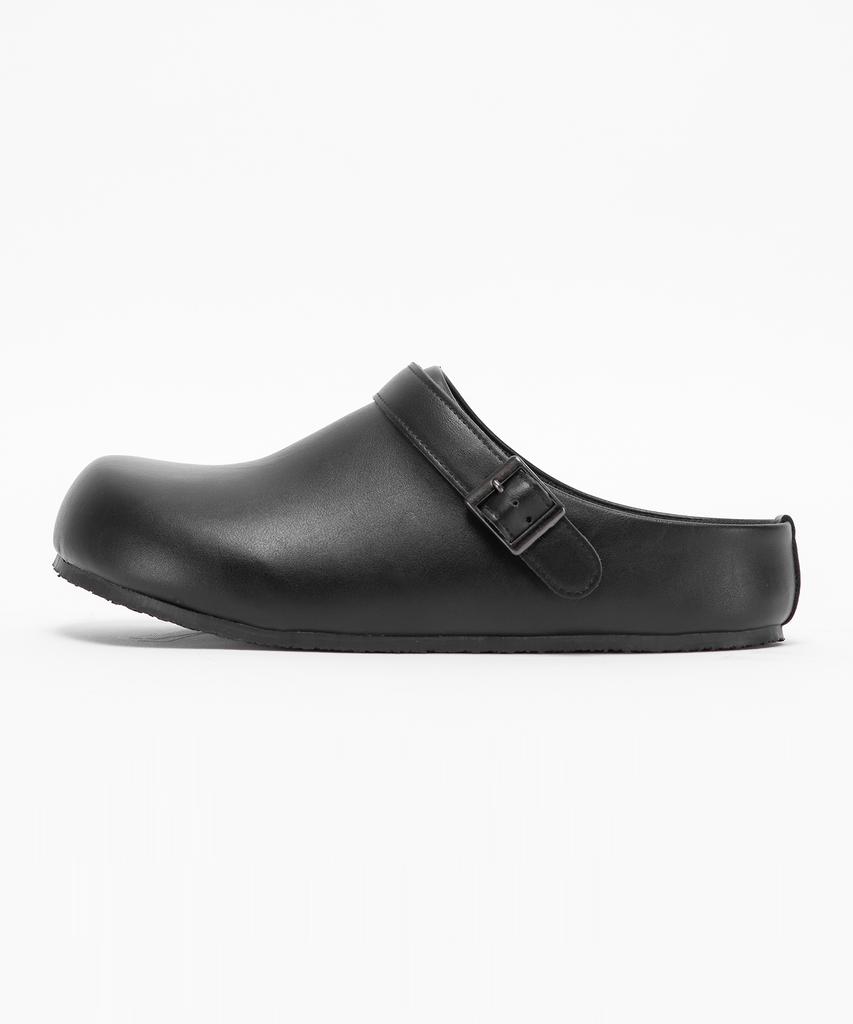 Analog Mood Mule Sandals Hybrid Classic Buckle Slippers (Black)