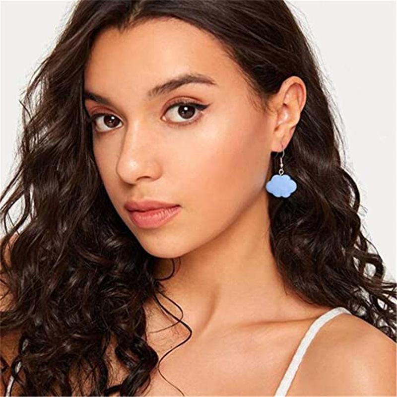 Cute Simple Funny Small Drop Earrings For Women Girls Children Animal Duck Frog Mushroom Cloud Shape Resin Dangle Jewelry Gift