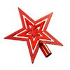 Christmas Five-Pointed Star Tree Topper: Three-Layer Electroplated Plastic Decoration