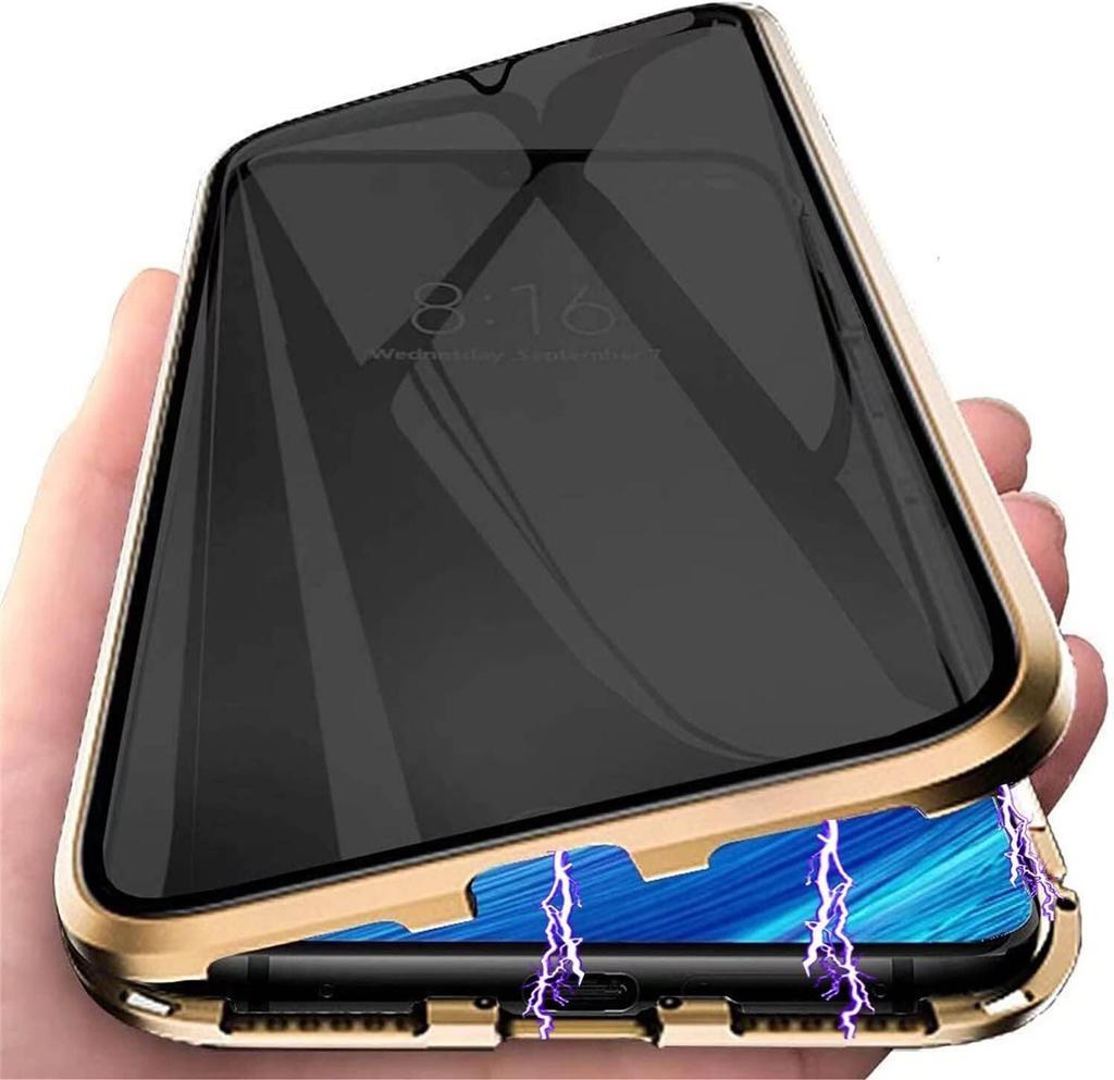 Anti Peeping Case for Samsung Galaxy S26 Ultra Plus S26+, Double Sided Tempered Glass,Metal Frame with Lens Protector Phone Bumpers