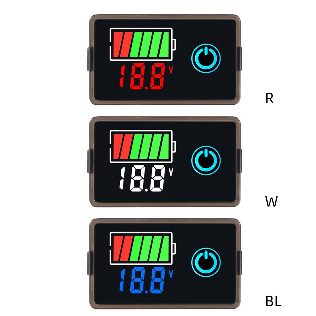 Digital Voltage Battery Meter LCD Display Voltmeters Tester Instrument for 8-100V Vehicle Boats Marine Home Appliances