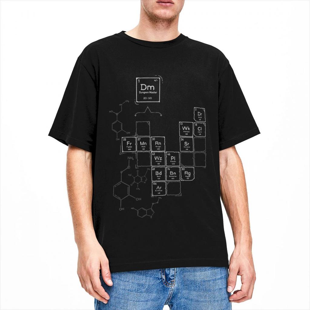 Chemistry Of Roleplay DnD Science Of D20 Dice Merchandise T Shirt Men Women Dungeon Dragon Leisure 100% Cotton Unique Tee Shirts