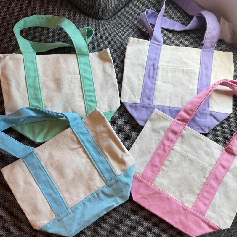 Borsa Tote Borsa Tote in Tela Borsa a Barchetta Borsa da Spiaggia Regali per Damigelle Regali per Feste Borsa Portaspesa Borsa con Custodia per Laptop per Donne Uomini