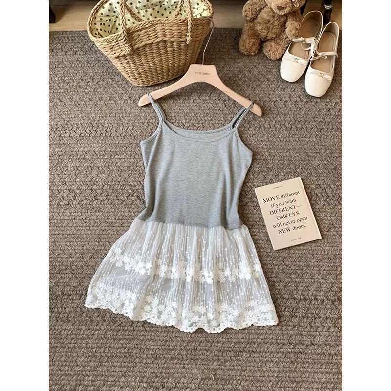 Trendiges Spitzen-Camisole-Top für Damen: Schöner ärmelloser Sommerstil, vielseitig als Unter- oder Oberbekleidung mit stilvollem Rückendesign