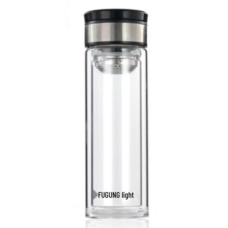 FUGUANG Double-Wall Glass Tea Infuser Bottle 400ML