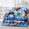 Manchester City Personalized Name Blanket Multi-purpose Customizable Blanket Soft Warm Cozy Perfect for Nap Bed Seaside Couch Four Seasons Multipurpos