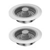 Kitchen Sink Strainer and Stopper Combo Drain Cover Anti Clogging Metal Accessories Practical Effectively Popup Sink Stopper