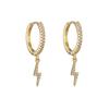 Delicate Silver Cubic Zircon Star & Moon Drop Pendant Hoop Earrings for Women Trendy Wedding Earring Jewelry Gifts