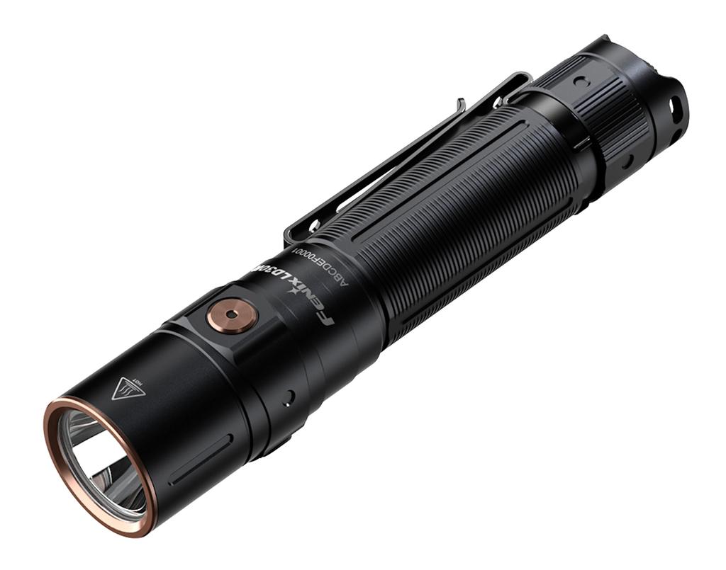 fenix LD30R Rechargeable Compact LED Torch 1700 Lumens 267m Up to 750 Hours Charging Port 18650 1 Lumen Moonlight Mode IP68 Black Ultra-Bright