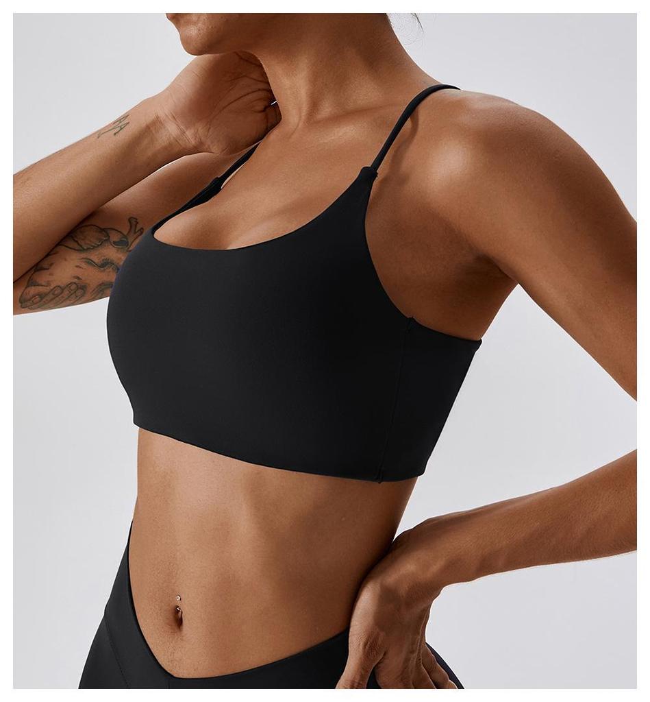 Lulu Thin Strap Cross-Back Sports Bra for Yoga and Pilates