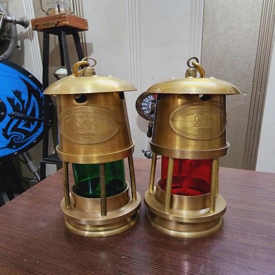 

Set of 2 Brass Nautical Boat Light 15.24 Cm Maritime Oil Lantern Ship Porthole Lamp Sailor s Decor