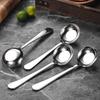 Stainless Steel Spoon High Precision Mirror Polished Spoon Comfortable Curved Long Handle Round Spoon for Home Restaurant