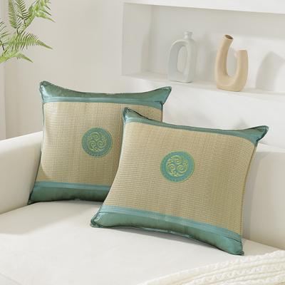 Summer Double-sided Rush Mat Cushion Cover Sofa Cushion Pillow Case Office Waist Cushion Cover Core-free