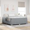 Upholstered Bed Frame with Mattress Light Grey 180 x 200 cm Fabric