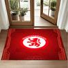 Middlesbrough FC Design Crystal Velvet Rug Soft Decorative Mat for Bedroom Entrance