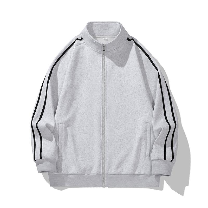 Jacket Men's American Striped Three Bar Casual Loose Casual Stand Up Collar Jacket Men's Coat Men