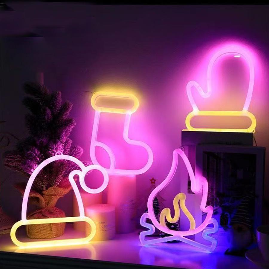 LED Shaped Lamp, Double-sided Neon Light, Letter Light String, Proposal and Confession Decoration Light, Night Light