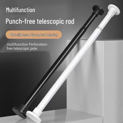 Retractable No-Punch Clothes Drying Rod for Balcony/Bathroom - Multi-Use As Drying or Curtain Rod.