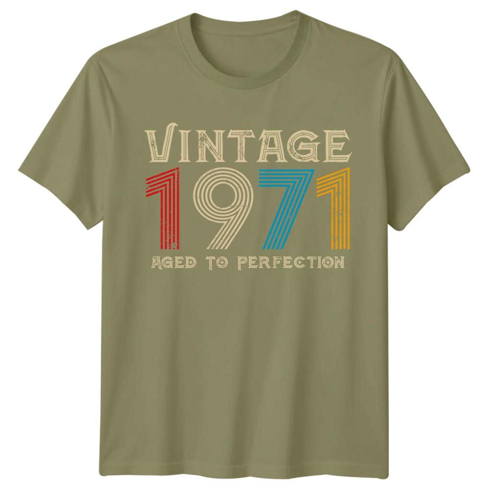 Vintage 1971 Unisexs TShirt Aged To Perfection 55th Birthday Gift