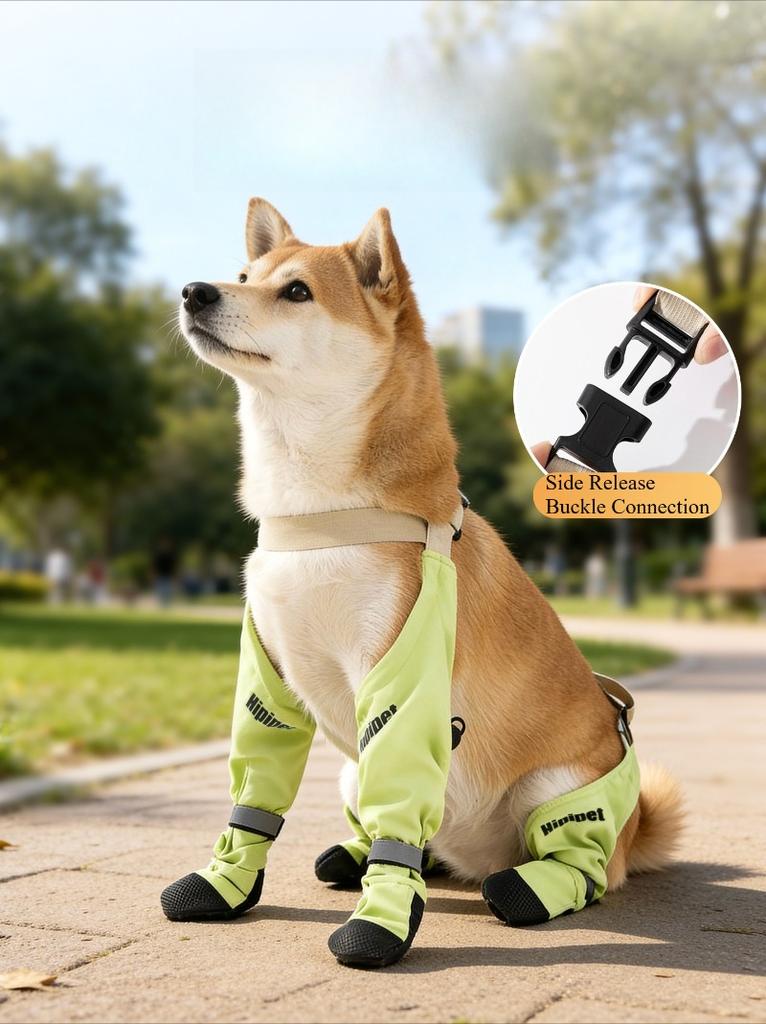 New Dog Dust Pants Four-legged Straps Waterproof and Anti-take-off Going Out Dog Shoes Medium and Small Dogs Do Not Lose Their Feet Pet Shoes