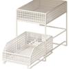 2 Tier Pull-Out Storage Rack with Drawers Countertop Storage Rack  Home Organization