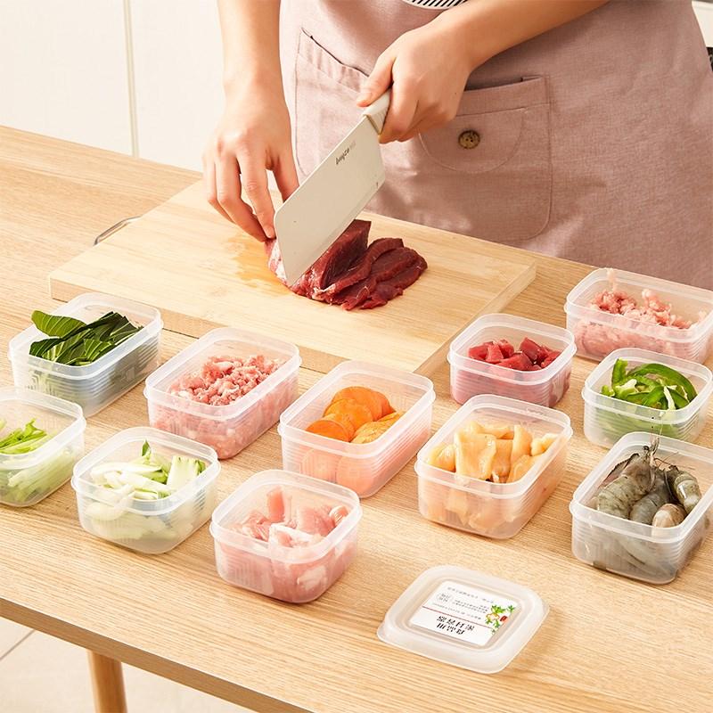 Mini Refrigerator Food Cooler Food Storage Container Stackable Food Saver Box with Lid Square Plastic Single-layer Sealed