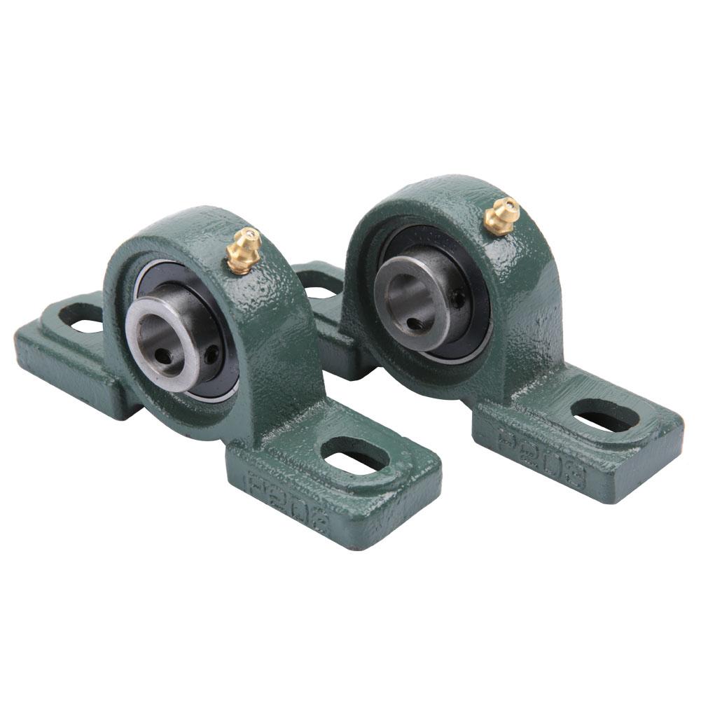 2pcs UCP202 Pillow Block Bearing Ball Mounted Bearing Cast Housing OD 40mm ID 15mm