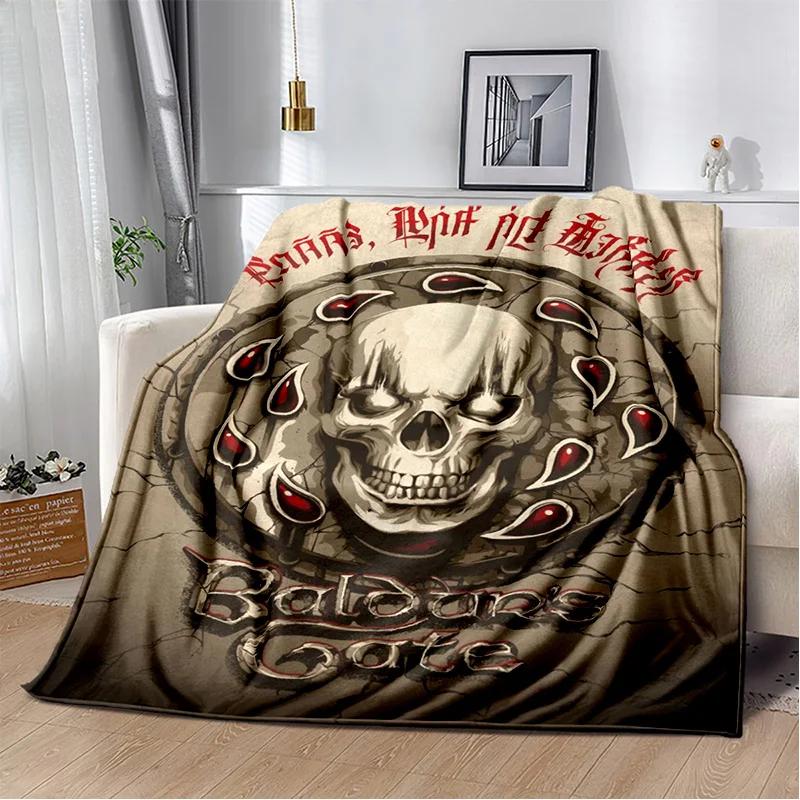 Baldur Gate3 Game Gamer Cartoon 3D Blanket,Soft Throw Blanket for Home Bedroom Bed Sofa Picnic Travel Office Cover Blanket Kids