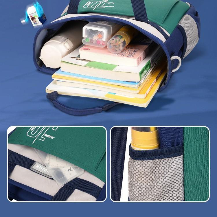 School bag, handbag in summer, high value, contrasting colors, light, simple and large-capacity tutoring bag