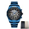 New Fashion Transparent Retro Men's Automatic Mechanical Watches Top Brand Luxury Stainless Steel Skeleton Clocks Reloj Hombre